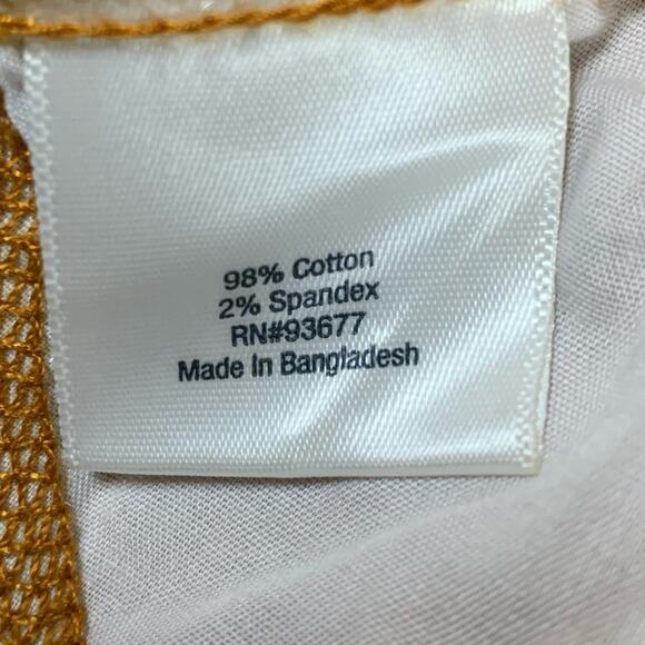 St Johns Bay Womens Corduroy Pants Sz 14 Orange Preppy Fall Holiday Straight Leg - Picture 10 of 12